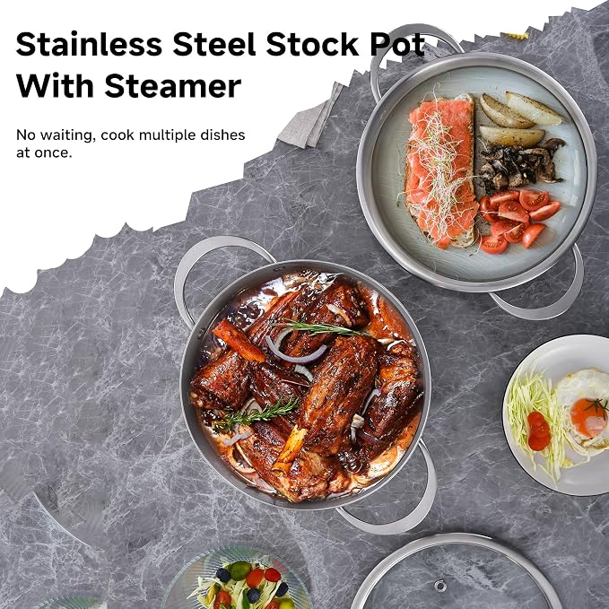 LOLYKITCH 5 Quart Stainless Steel Steamer Pot - Image 6