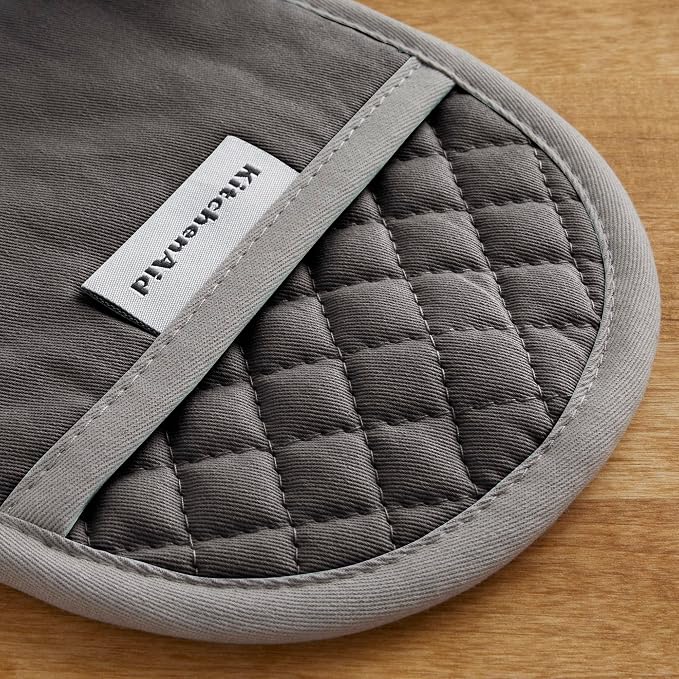 KitchenAid Asteroid Pot Holder 2-Pack Set, Charcoal Grey - Image 3
