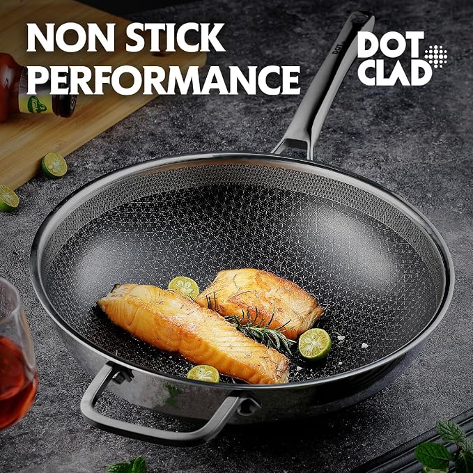DOTCLAD Wok pan, Hybrid 13 inch Wok - Image 2