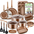 NutriChef 20-Piece Pots and Pans Set Non Stick – Induction Cookware Set by NutriChef%E2%84%A2Kitchen