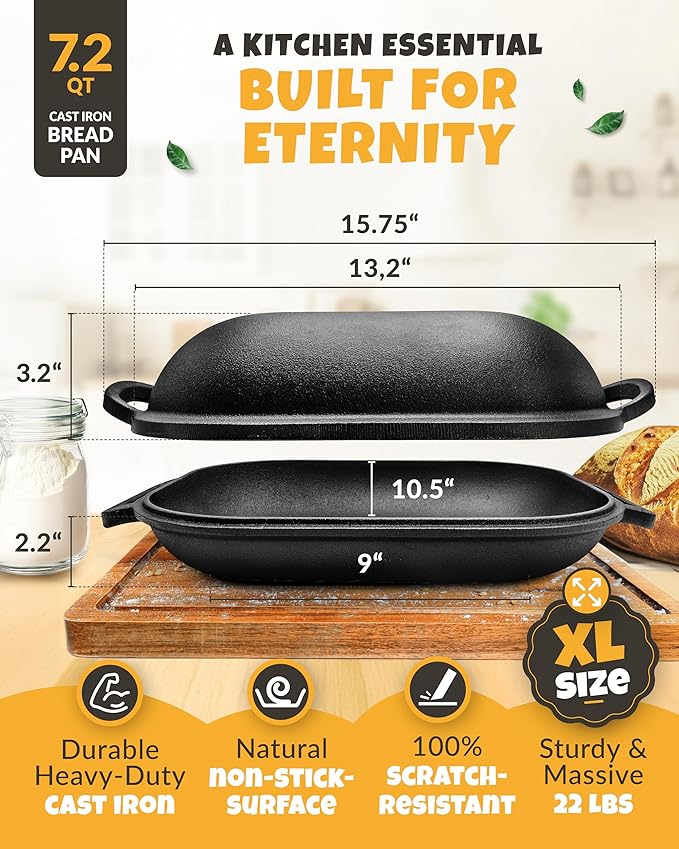 CRUSTLOVE Cast Iron Bread-Pan - Image 3