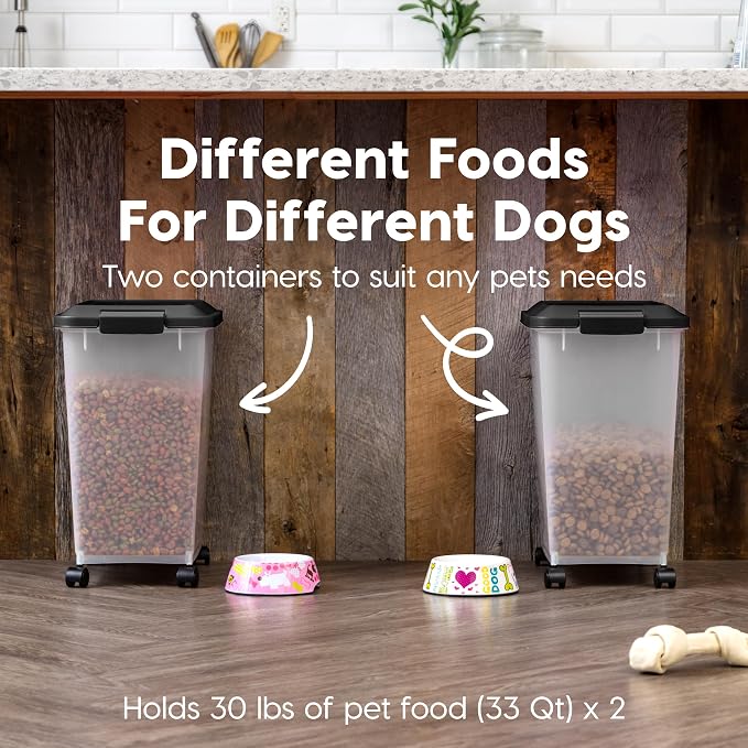 IRIS USA Dog Food Storage Container, 2 Pack, Airtight Seal - Image 3