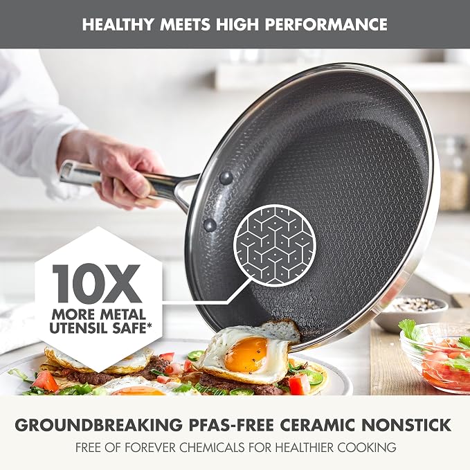 GreenPan Hybrid 10” Nonstick Stainless Steel Frying Pan, APEX Tri-Ply - Image 3