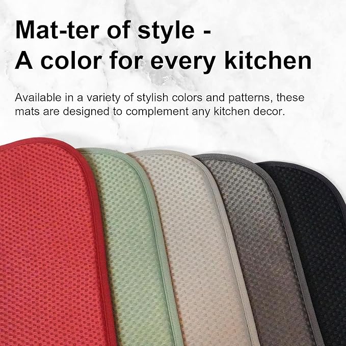 Black Dish Drying Mat XXL 17”x24” – Absorbent Kitchen Drying Mat - Image 6