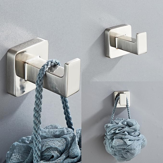 Brushed Nickel Bathroom Hardware Set 4 Pieces, Bathroom Accessories Set - Image 6