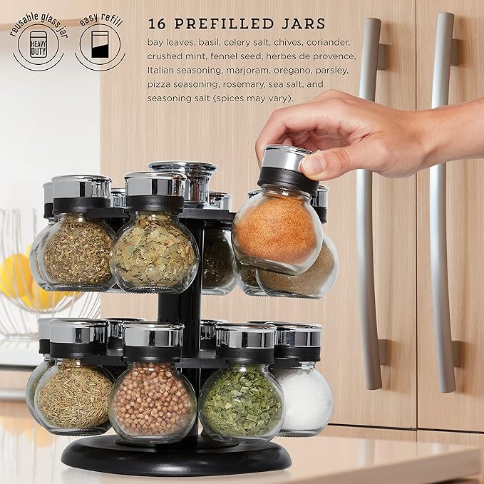 Kamenstein Ellington 16 Jar Revolving Spice Rack - Image 2