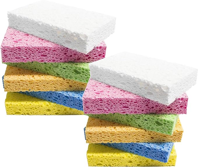 ARCLIBER Kitchen Sponge, Heavy Duty Color Cellulose Sponge, Clean Tough Messes by ARCLIBER