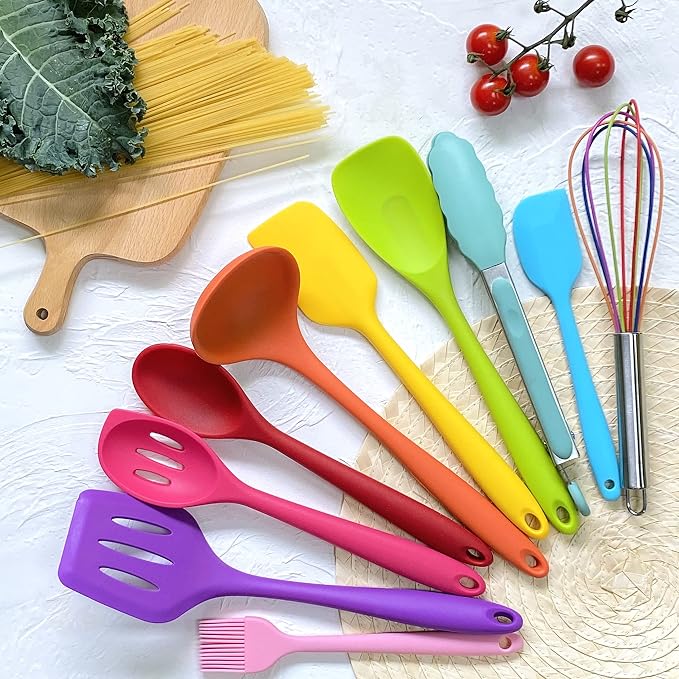 KAY RUK Kitchen Silicone Utensil Set, Food Grade Safety Silicone Utensils by KAYRUK
