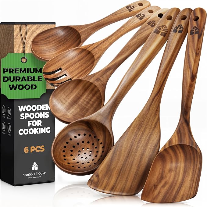 Wooden Spoons for Cooking – Wooden Kitchen Utensils Set by Woodenhouse