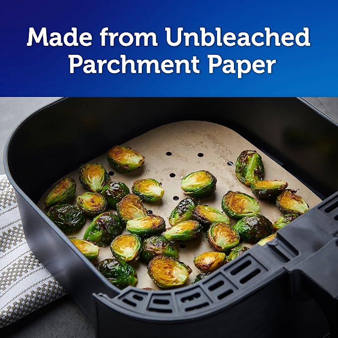 Reynolds Kitchens Air Fryer Liners Disposable, Unbleached Parchment Paper Sheets - Image 5