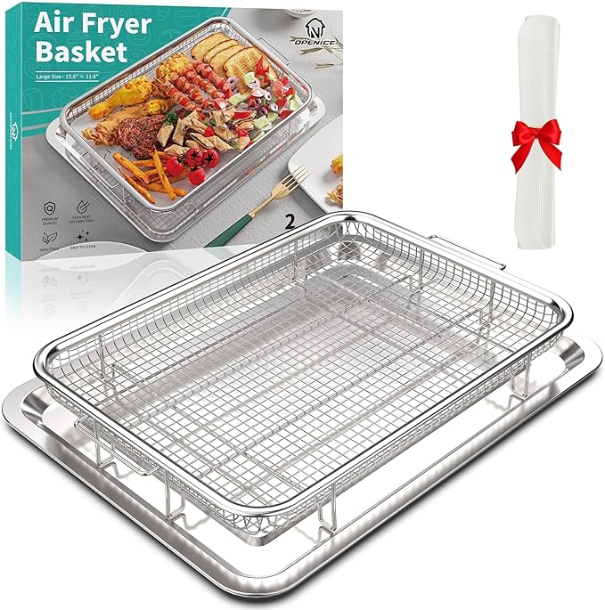 Air Fryer Basket for Oven, OPENICE 15.3" x 11.0" Large Air Fryer Tray and Pan by OPENICE