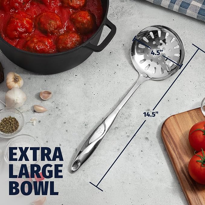 Zulay Kitchen Stainless Steel Slotted Spoon - Image 4