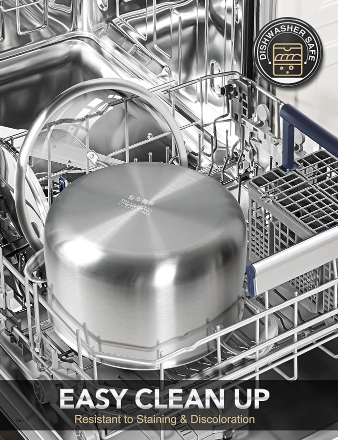 MICHELANGELO Tri-ply Stainless Steel Stock Pot - Image 6