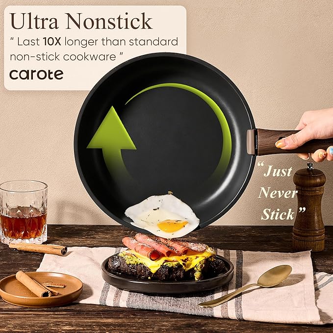 CAROTE 19pcs Pots and Pans Non Stick, Cookware Sets Detachable Handle, - Image 3