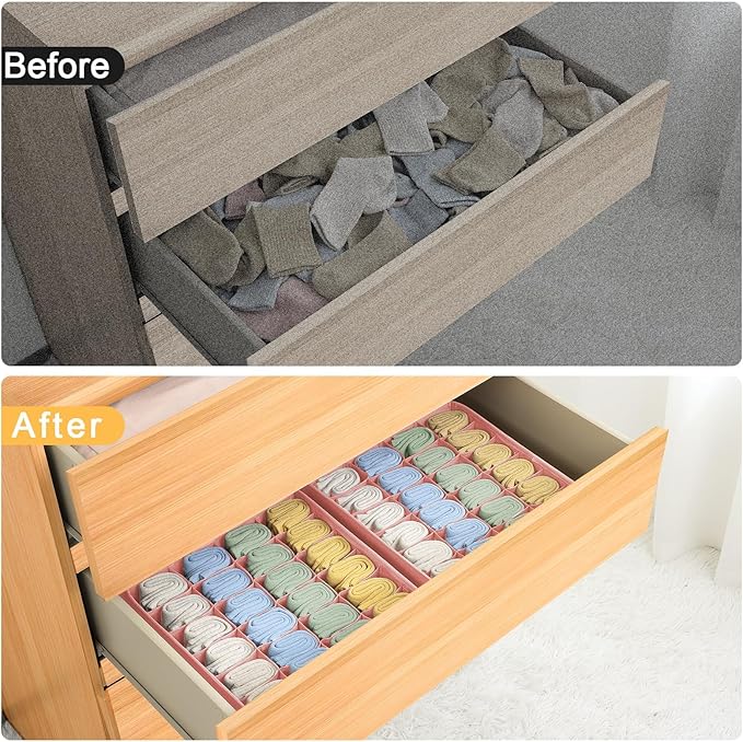 Joyoldelf Sock Organizer Drawer Organizer - Image 7