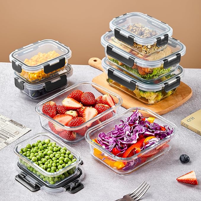 Liuruiyu 10 Pack Glass Food Storage Containers - Image 5