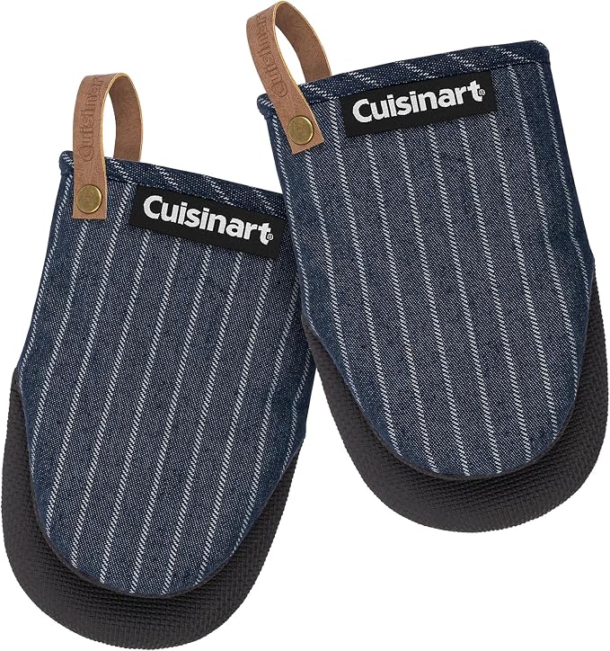Cuisinart Heritage Mini Oven Mitts – 5.5” x 7” Heat-Resistant Kitchen Mitts by BestBrands