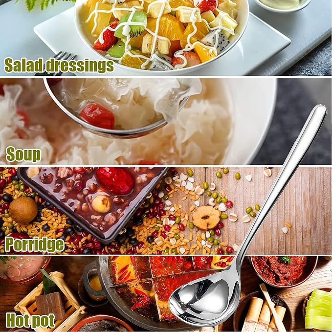 Comicfs 4 Pack Small Ladle Sauce Ladle SUS 304 Stainless Steel Small Serving - Image 6
