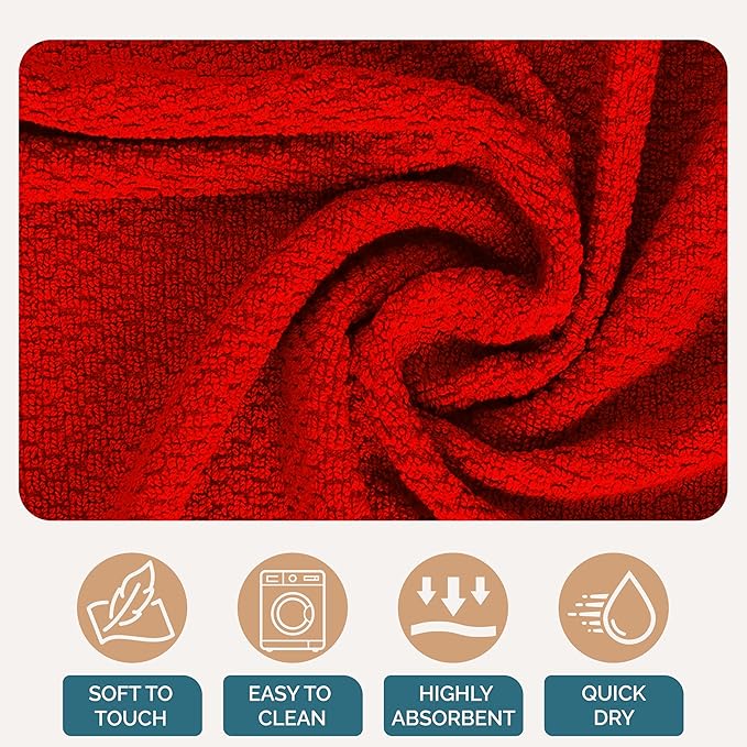Casa Platino Dish Towels for Kitchen Drying Kitchen Towels – 8 Pc Durable - Image 7