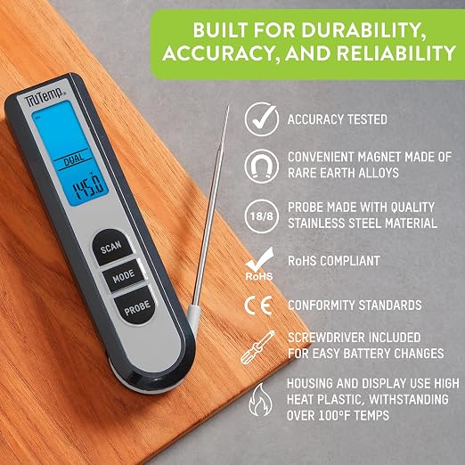 Taylor TruTemp Dual Instant Read Infrared Meat and Food Thermometer, Digital - Image 2