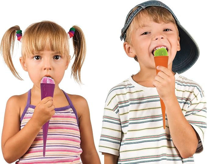 HIC Kitchen Flavor Blast Silicone Ice Pop Makers, Makes 4 Ice Pops - Image 4