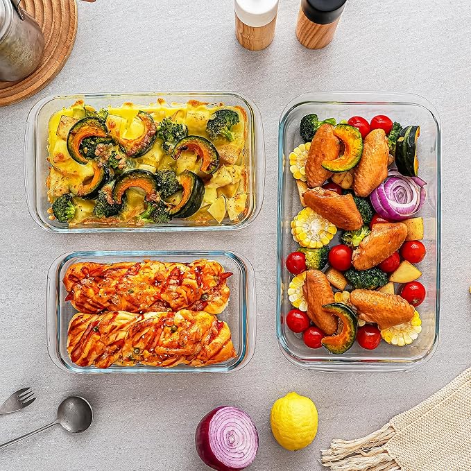 3 Pack High Borosilicate Glass Baking Dishes - Image 5