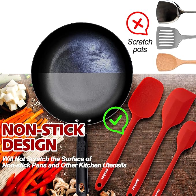 Anaeat 4 Piece Silicone Spatula Set - Image 3