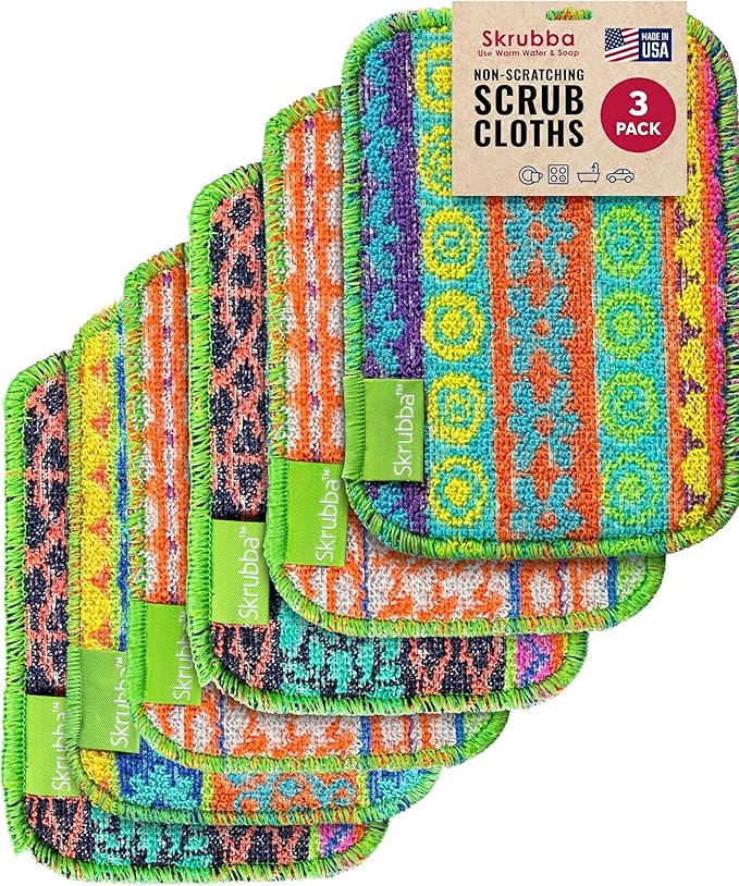 Wet-it! Skrubba 6-Pack Reusable Dish Scrubbers – Non-Scratch Scouring Pads by Wet-It