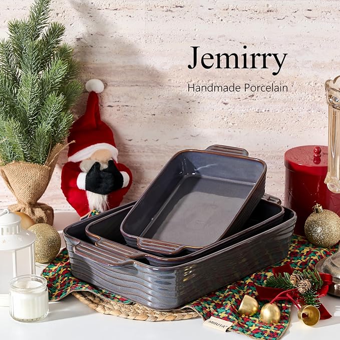 Ceramic Baking Dish Set of 3, Casserole Dishes - Image 7