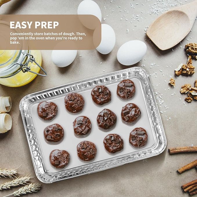 24 Pack 16 x 11 inch Aluminum Disposable Cookie Sheets - Image 5