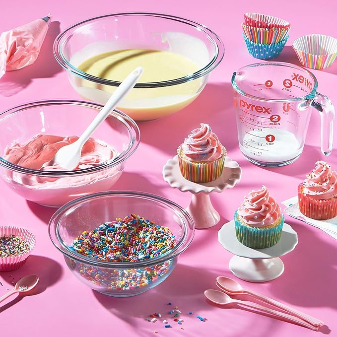Pyrex Essentials Glass Mixing Bowls Set - Image 4