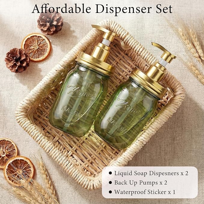 Amolliar Plastic Mason Jar Soap Dispenser - Image 6