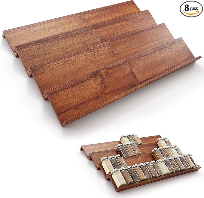 Tinamo Acacia Wooden Spice Rack Organizer by TINAMO