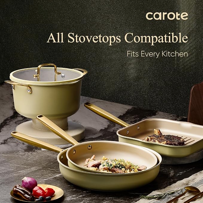 CAROTE 19Pcs Pots and Pans Set, Non Stick Induction Cookware Sets - Image 7
