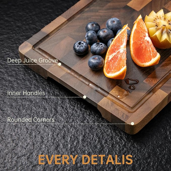 THETCHRY Walnut Wood Small Cutting Board, Compact Chopping Board - Image 5