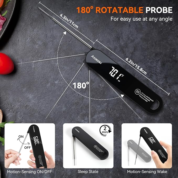 Atogou The Latest Thermocouple Food Thermometer. Faster: <1 Second Response - Image 6
