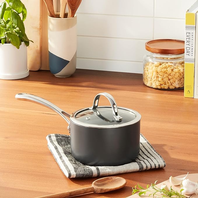 Cooks Standard Nonstick Sauce Pan Set, 2Qt & 3Qt Hard Anodized Saucepans - Image 6