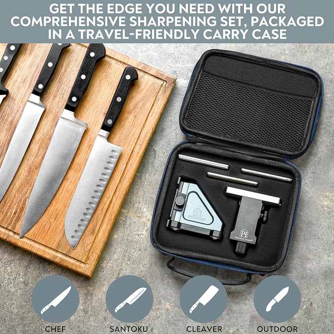 PATENTED ORIGINAL ADJUSTABLE ROLLING KNIFE SHARPENER KIT: Adjustable Height - Image 6