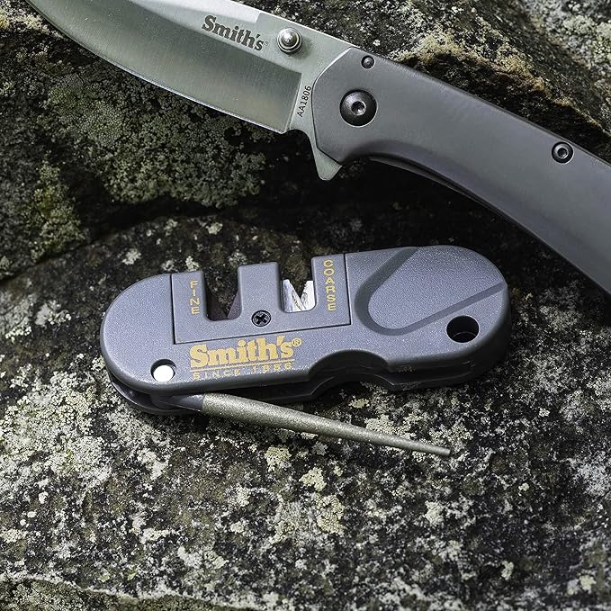 Smith's PP1 Pocket Pal Knife Sharpener Preset Carbide & Ceramic Stone - Image 3
