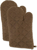 DII Basic Terry Collection 100% Cotton Quilted, Oven Mitt, 2 Piece by DII