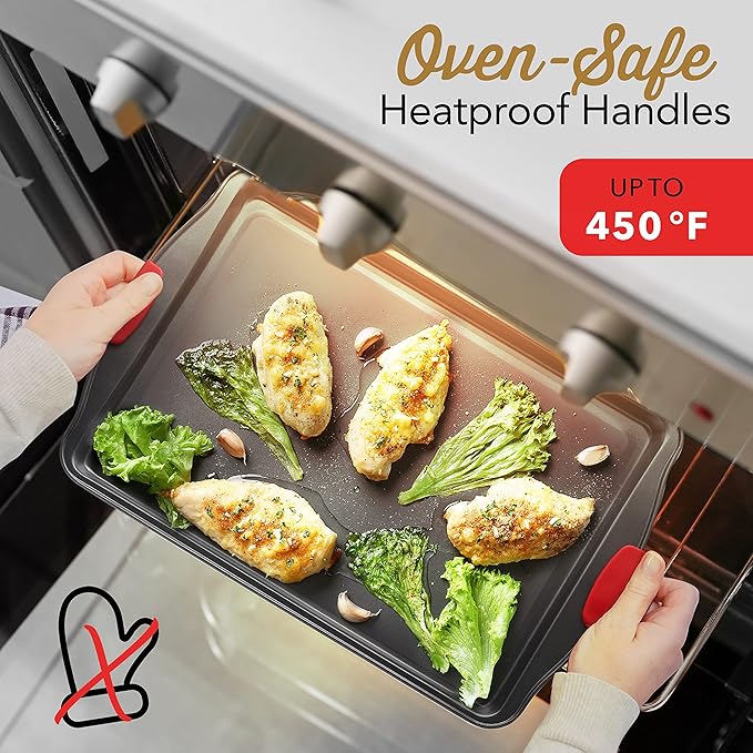 Baking Pan Set, 15 Piece Premium Baking Set, Nonstick Bakeware Sets BPA Free - Image 3