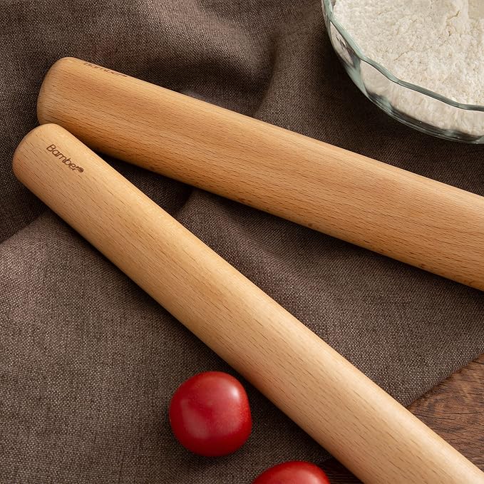 Bamber Wood Rolling Pin for Baking Wooden Rolling Dowel Stick Dough Roller for - Image 4