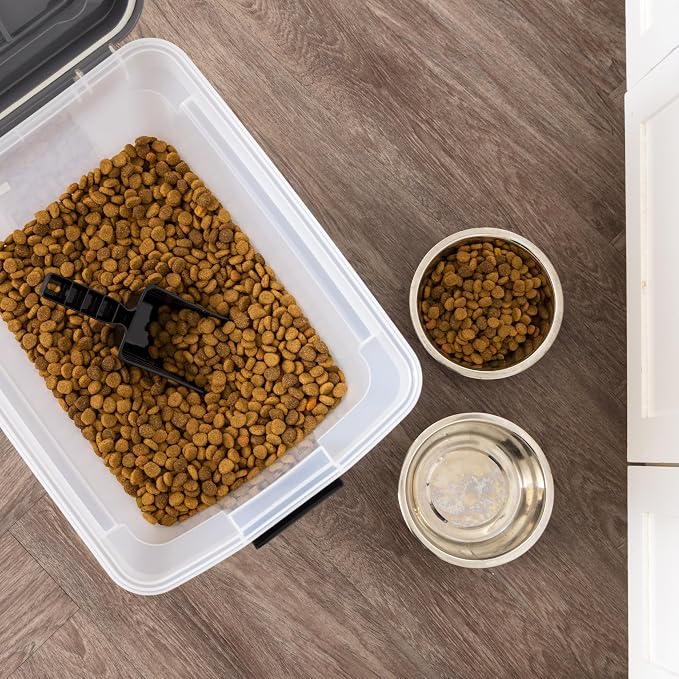 IRIS USA Dog Food Storage Container 58 lbs, Attachable Wheels, & Included Scoop - Image 5