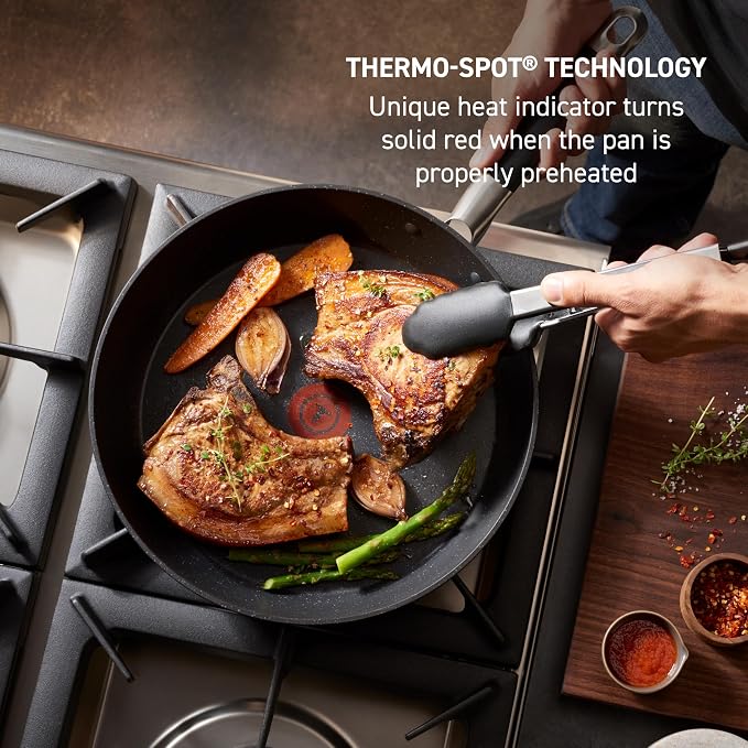 T-Fal Stone Force Platinum Non Stick Fry Pan 12 Inch, Oven Broiler Safe 400°F - Image 4