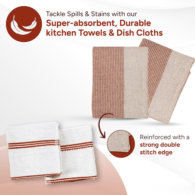 Casa Platino Potholders for Kitchens, 8-Piece – 500°F Heat Resistant Oven Mitts - Image 4