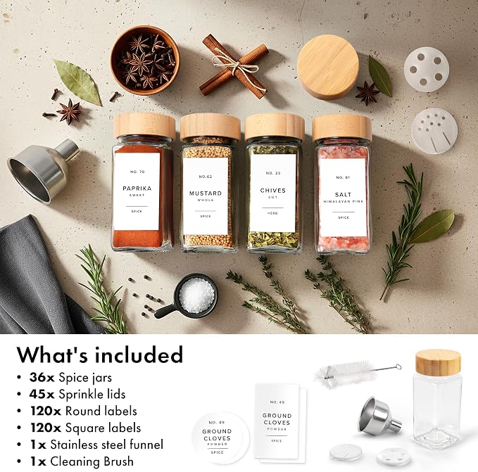 EDELHAUS® Square Spice Jars - Image 8