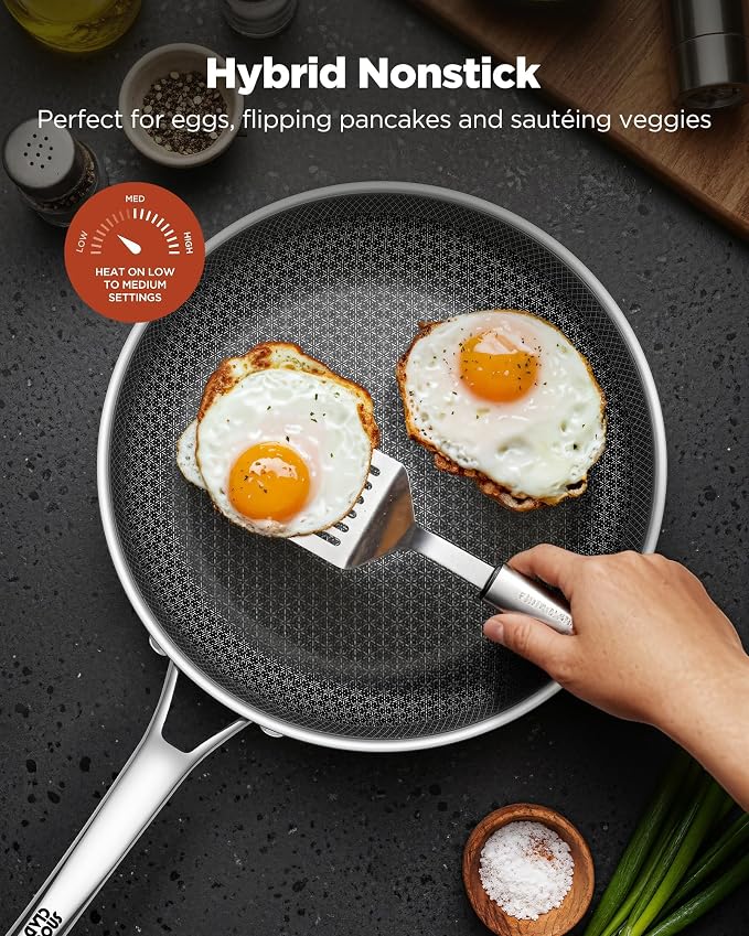 Non Stick Frying Pans Set, Hybrid Fajita Frying Pans Nonstick, non stick - Image 4