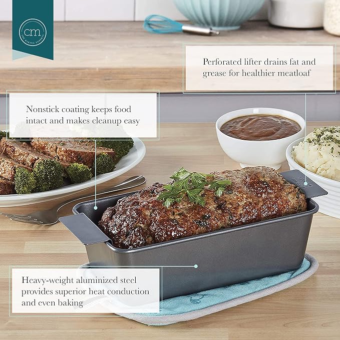 Chicago Metallic 2-Piece Healthy Meatloaf Pan - Image 7