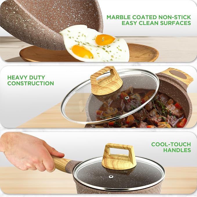 NutriChef 22‑Piece Non‑Stick Ceramic Pots and Pans Set – - Image 5