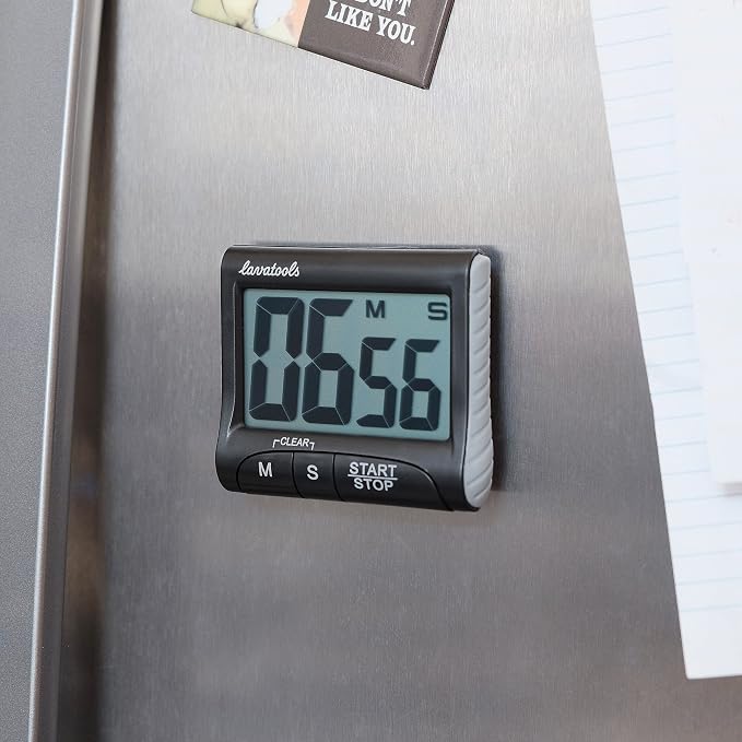 Lavatools KT1 Digital Kitchen Timer & Stopwatch, Large Display, Bold Digits - Image 5